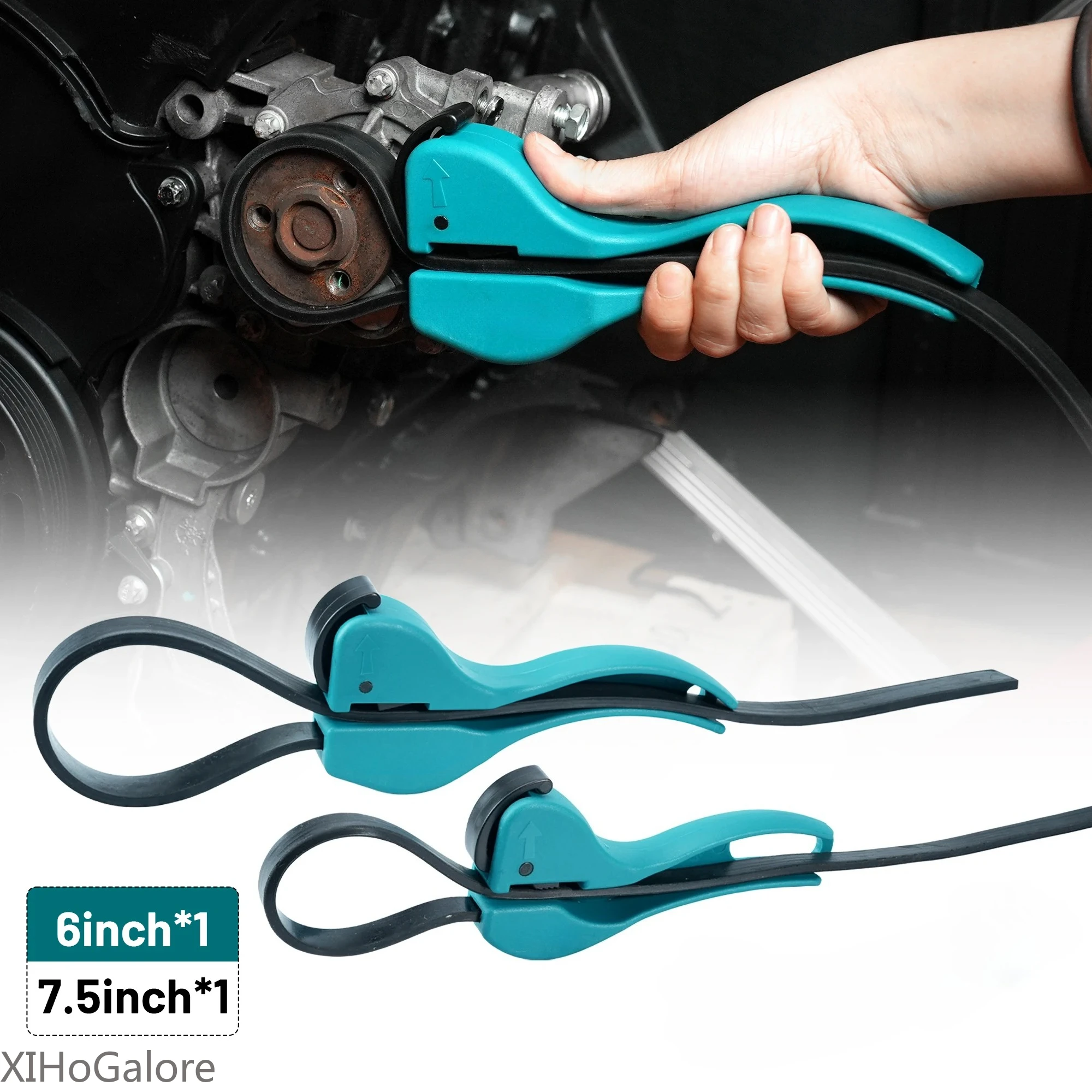 Oil Filter Wrench Set 2Pc Universal Rubber Strap Multifunctional Adjustable Heavy Duty Tool For Home Use Easy Grip