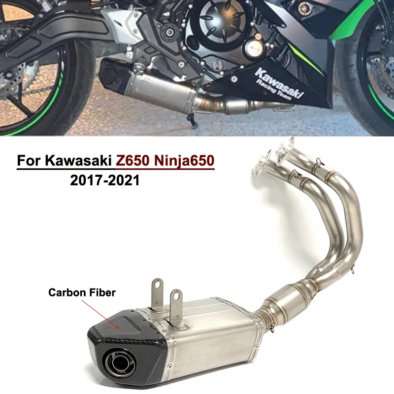 Unterflur-Auspuffanlage Z650 für Kawasaki Ninja650 Z650 Auspuffsystem 2017-2021 Ninja 650 Auspuffschalldämpfer DB Killer Escape Moto