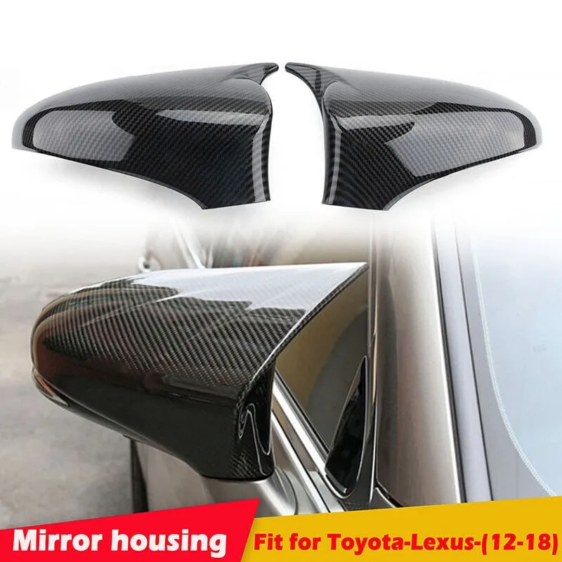 

LHD Pair Rearview Side Mirror Covers For Lexus GS L10 ES XV60 RC / RC F sport IS XE30 Carbon Look Paste Directly Mirror Caps