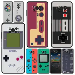 Phone Case For Xiaomi Poco X6 X5 X4 Pro 5G X3 NFC F5 F4 M5 M4 M3 F3 GT C51 C50 C55 Black Cover Video Game Boy Vintage GamePad