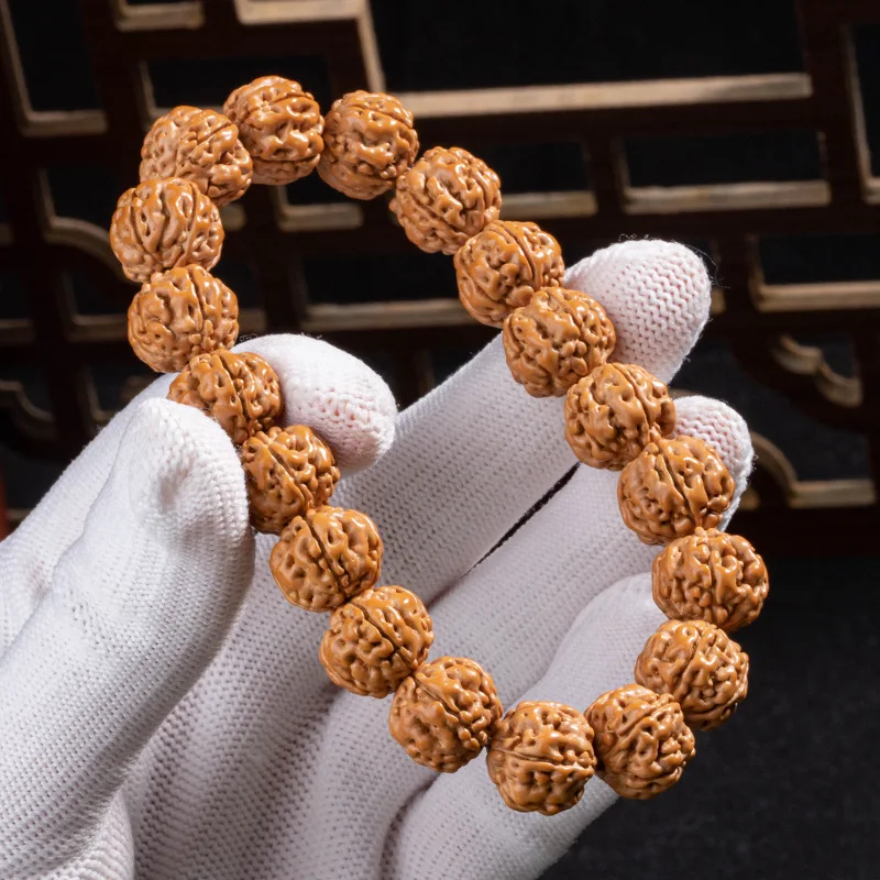 

Nepal Small King Bodhi Seeds Bracelet Double Meat Pattern Single Circle Men's and Women's Cultural Artifact