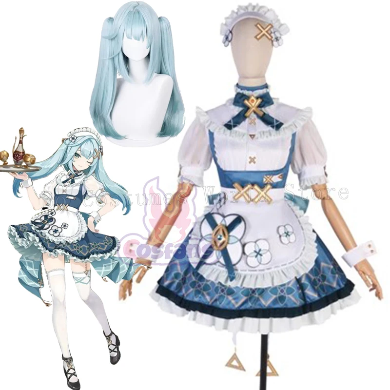 

Genshin Impact Faruzan Cosplay Costume Game Suit Sweet Lovely Caf Maid Dress Cosplay Uniform Role Play Halloween Party Outfit