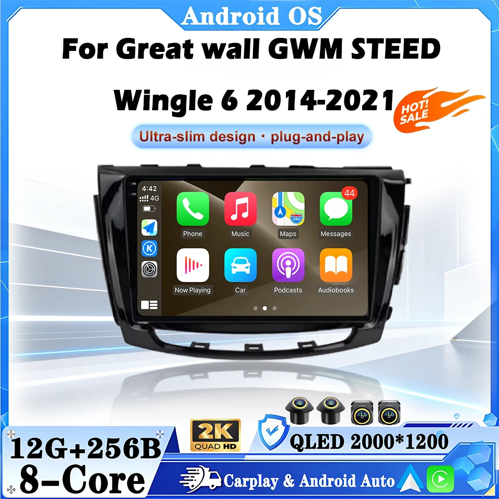 10.1 Inch For Great Wall GWM STEED Wingle 6 2014-2021 Car Radio Auto Carplay Navigation Multimedia Video Player Bluetooth