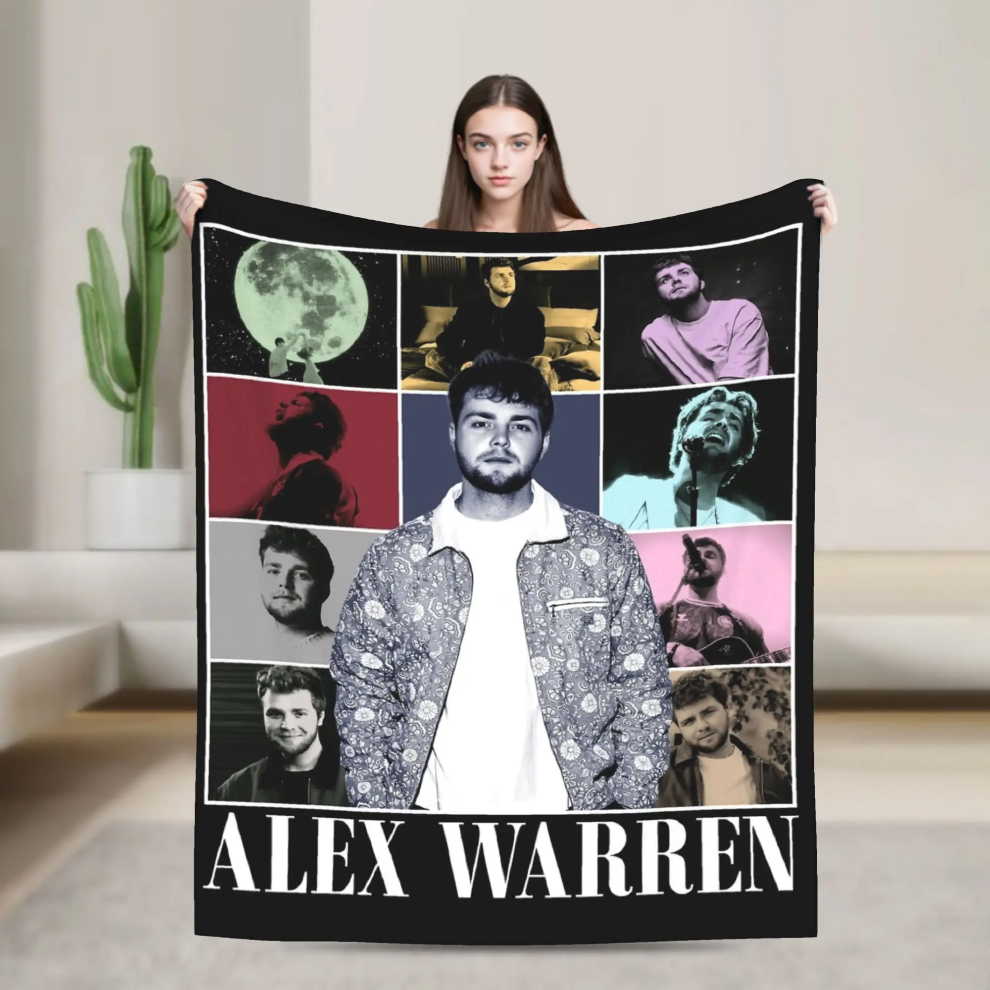 Alex Warren Tour Music Blankets Flannel Print   Multifunction Soft Throw Blanket for Sofa Bedroom Plush Thin Quilt