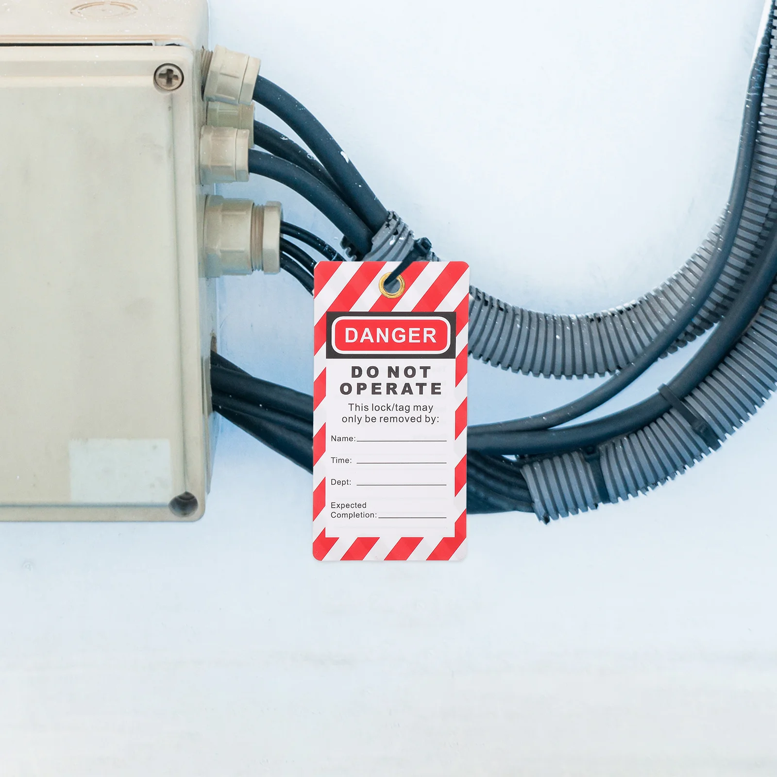 10pcs Danger Warning Tags Pvc Do Not Operate Lockout Tags For Equipment Industrial Use Traffic Safety