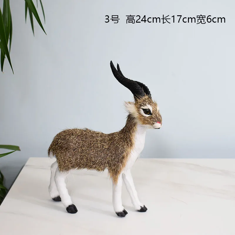 Simulation Animal Tibetan Aantelope Sheep Model Plastic&furs Goat Home Decoration Garden Farm Ornament Gift d0773