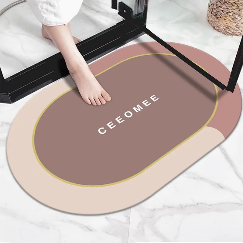 Super Absorbent kitchen Mat Quick Drying Bathroom Rugs Non-slip Entrance Doormat Nappa Skin Floor Mats Home Toilet Decor Carpets