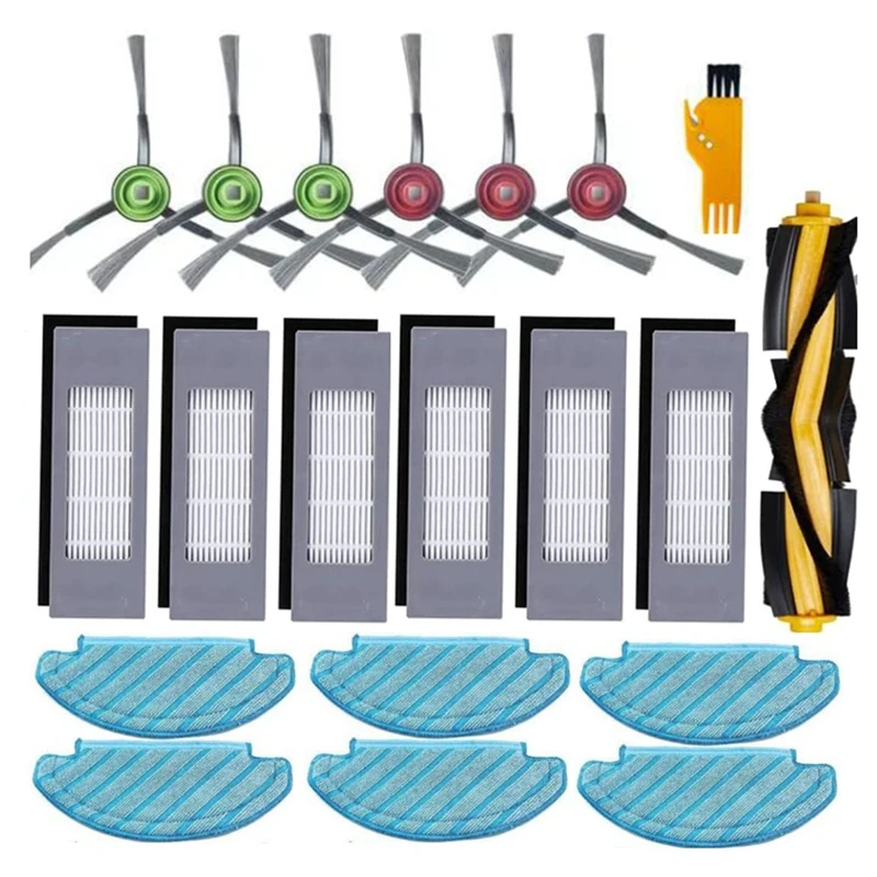 Für ecovacs deebot t8/t8 aivi/t8 max/n8 plus/n8 pro Roboter Vakuum Ersatz Hauptseite Bürsten filter Mopptuch