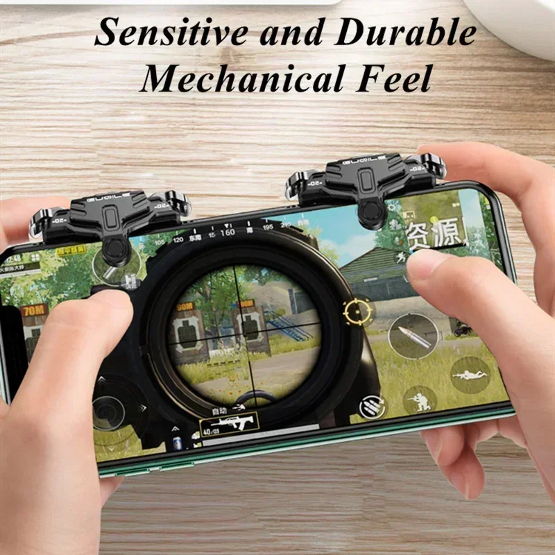 GT02 Mobile Game Shooting Joysticks Gamepad Triggers for PUBG L1 R1 Free Fire Aim Key Button Controller for IPhone Android Phone