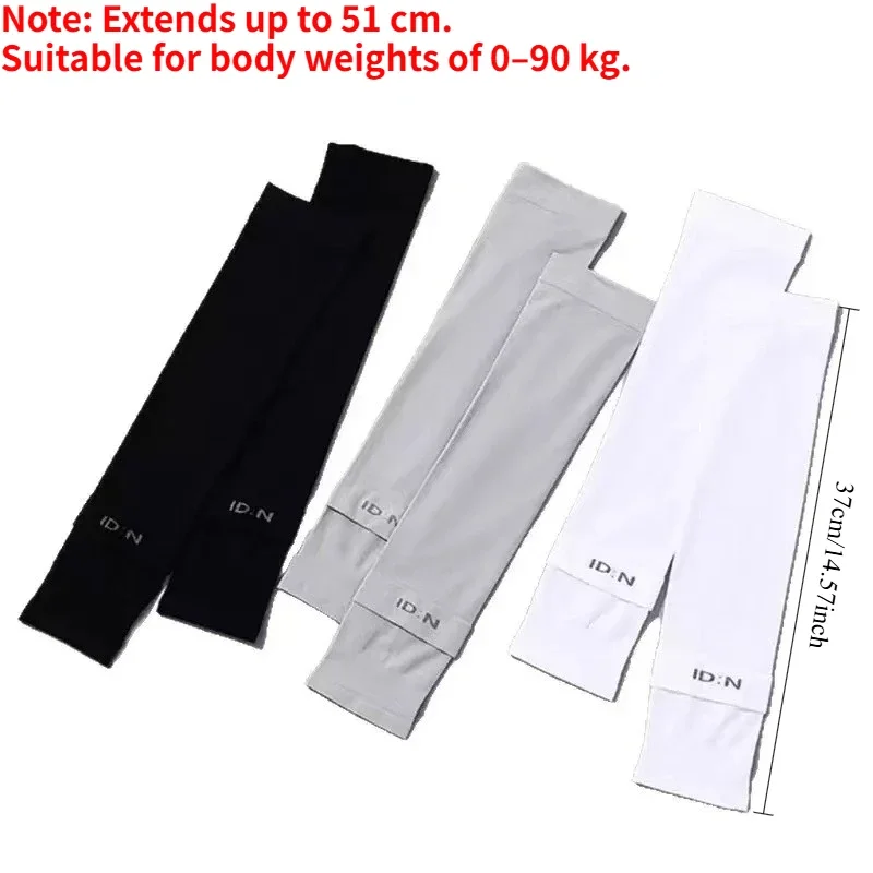 1 Par de Mangas de Braço Masculinas Refrescantes e Elásticas com Proteção Solar UV para Atividades ao Ar Livre e Condução, Leves e Novas