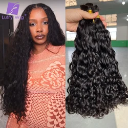 Curly Bulk Human Hair For Braiding Brazilian Remy Double Drawn Hair Bundles Boho Box Braids No Weft Hair Extensions Luffy