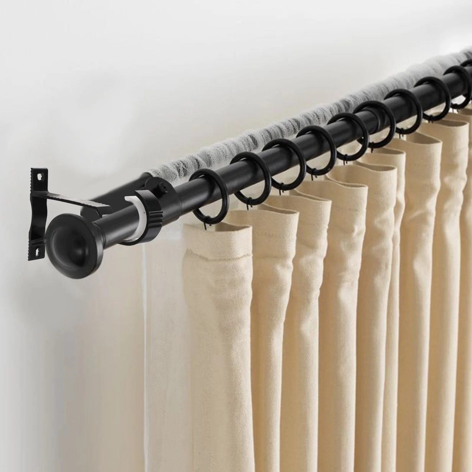 

10pcs Curtain Accessories Aluminum Alloy Thickened Bracket For Home Office Hotel Curtain Rod Bracket, Valance Rod Bracket,