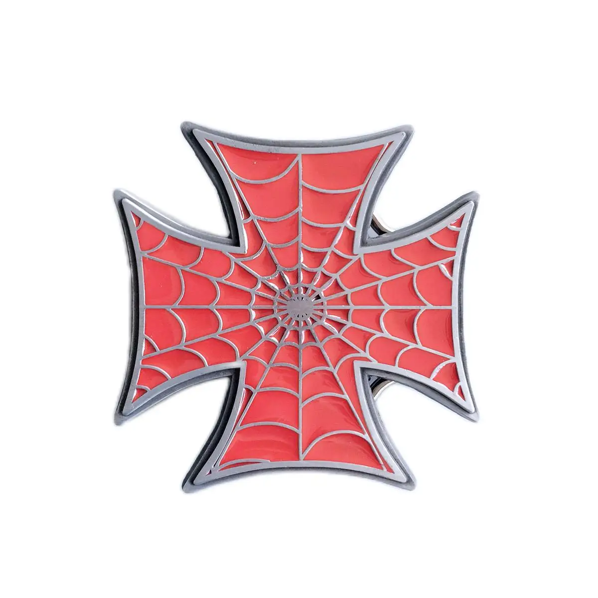 Red Enamel Cross Spider Web Belt Buckle Gurtelschnalle Boucle de ceinture BUCKLE-OC022 view 3