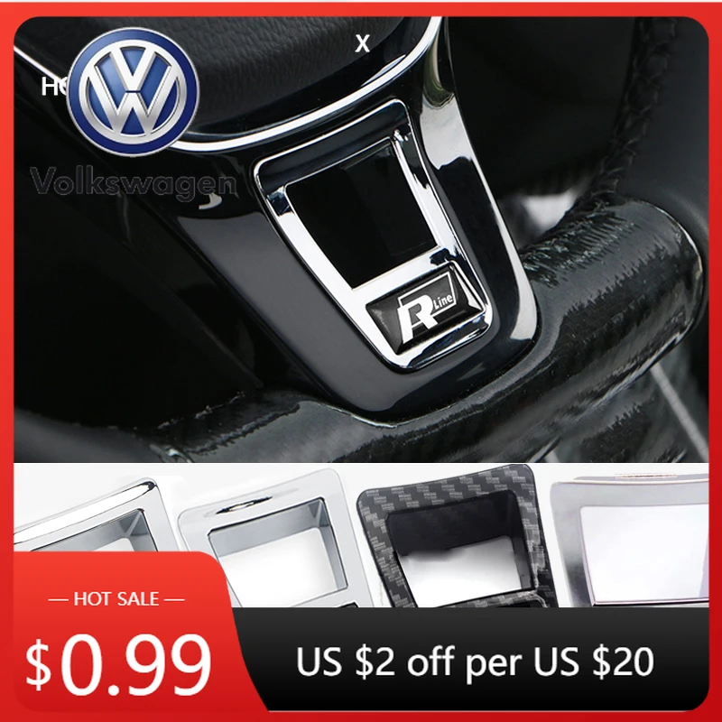 Pegatina para Volante de Coche con el Logotipo Rline de VOLKSWAGEN, Accesorios para Volkswagen Polo, GTI, Golf, Passat, Jetta, Santana, Scirocco, 2026