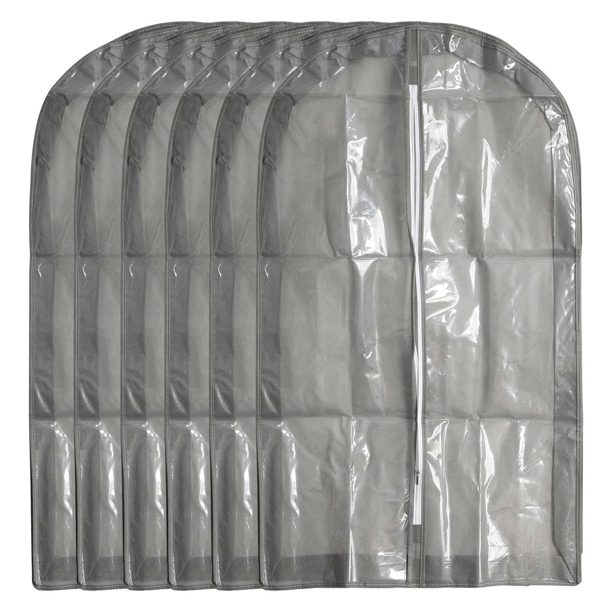 

Garment Bags for Closet Storage Hanging Clothes 6 Pack, 40Inch Storage Bags for Clothes Suit Bags with 4Inch Gusseted