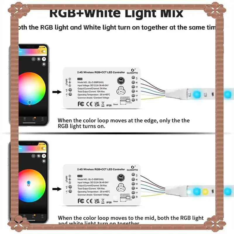 

24-Hour Delivery GLEDOPTO PWM Dimming Zigbee 3.0 LED Strip Controller RGBCCT RGBW Pro White Light Mix Smart Phone App Voice Cont