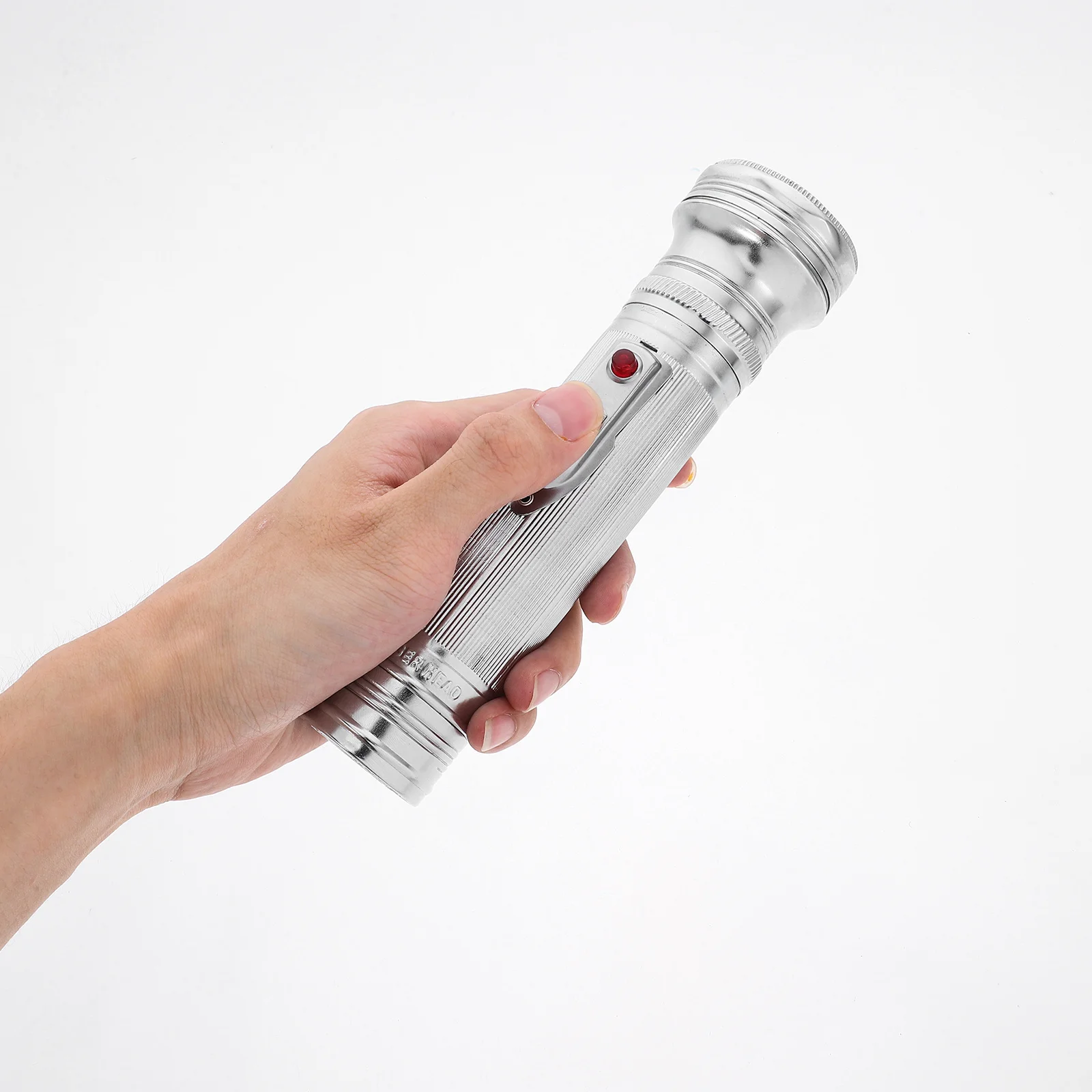 مصباح يدوي معدني قديم الطراز عتيق 80s شعلة محمولة باليد تعمل بشكل موثوق به غلاف معدني محمول ضوء القراءة الليلية #3