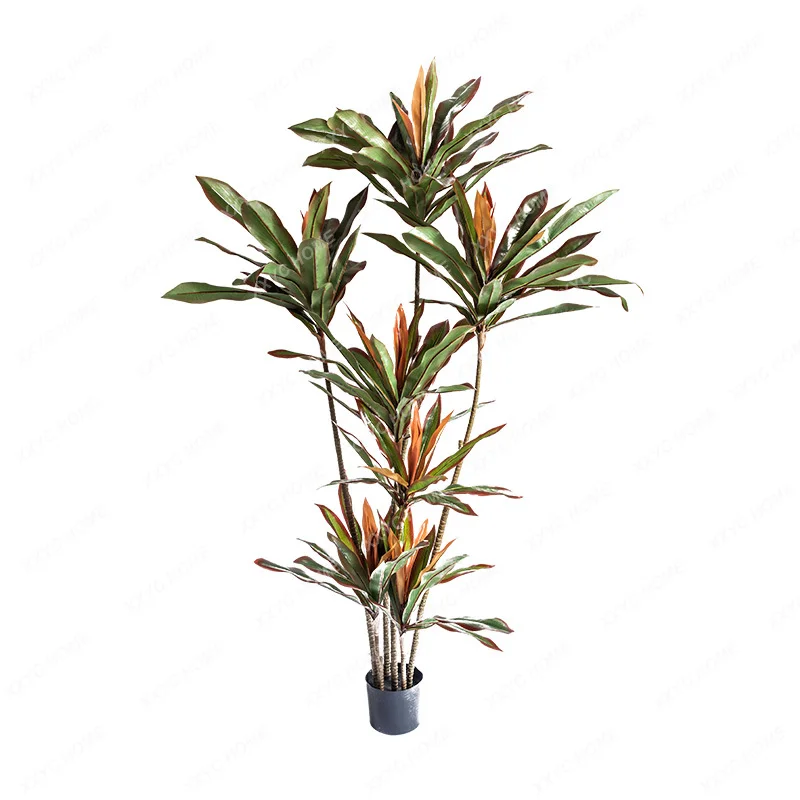 Emulational Plants and Flowers Green Plant Pot Decoration Dracaena Fragrans Living Room Interior Floor-Standing Decorations