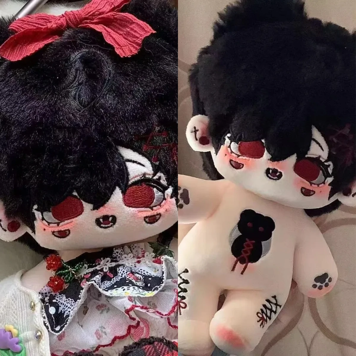 

cotton doll 'Luo Cha' has no attributes and comes without clothes. It's plush, cute, chibi-style,suitable for young boys to wear
