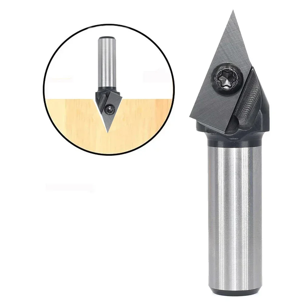 CNC Insert V-Groove Slotting Router Bit 45 Degree V Bit 1/4\