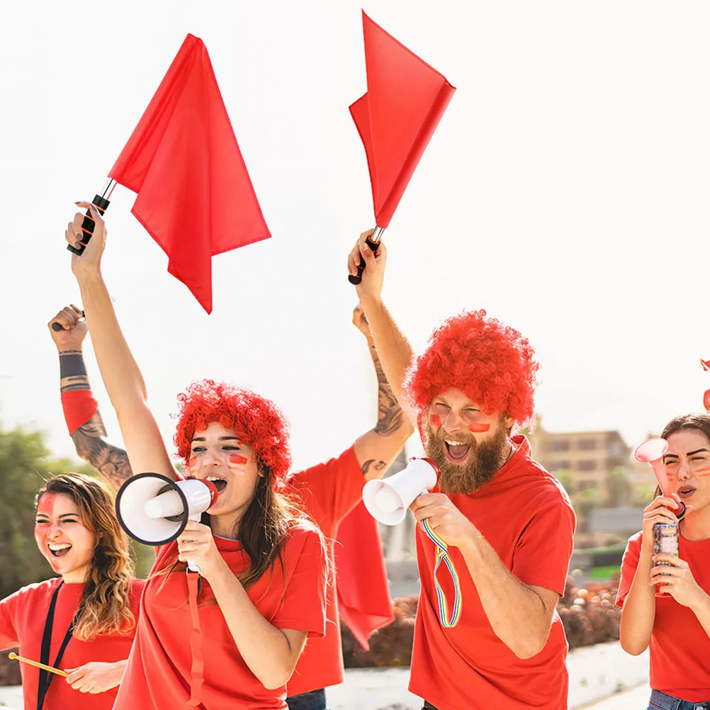 

8pcs Flag for Starting Volleyball Soccer Referee Traffic Signal Flag Handheld Red Traffic Railway Event