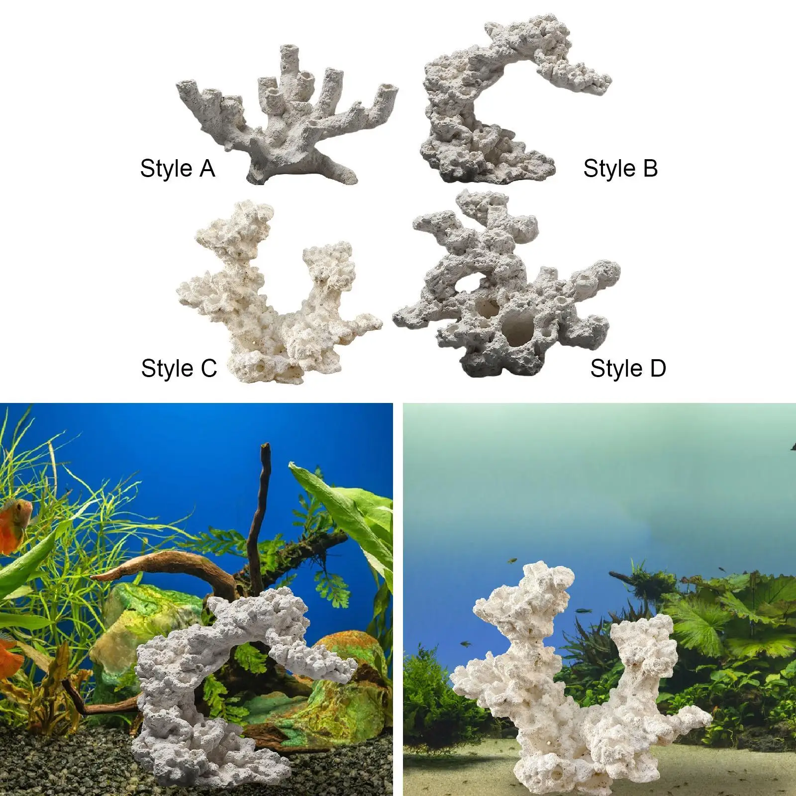 

Художественная керамическая статуэтка анемона для акваскейпинга: универсальное убежище для разведения и декор для морского аквариума