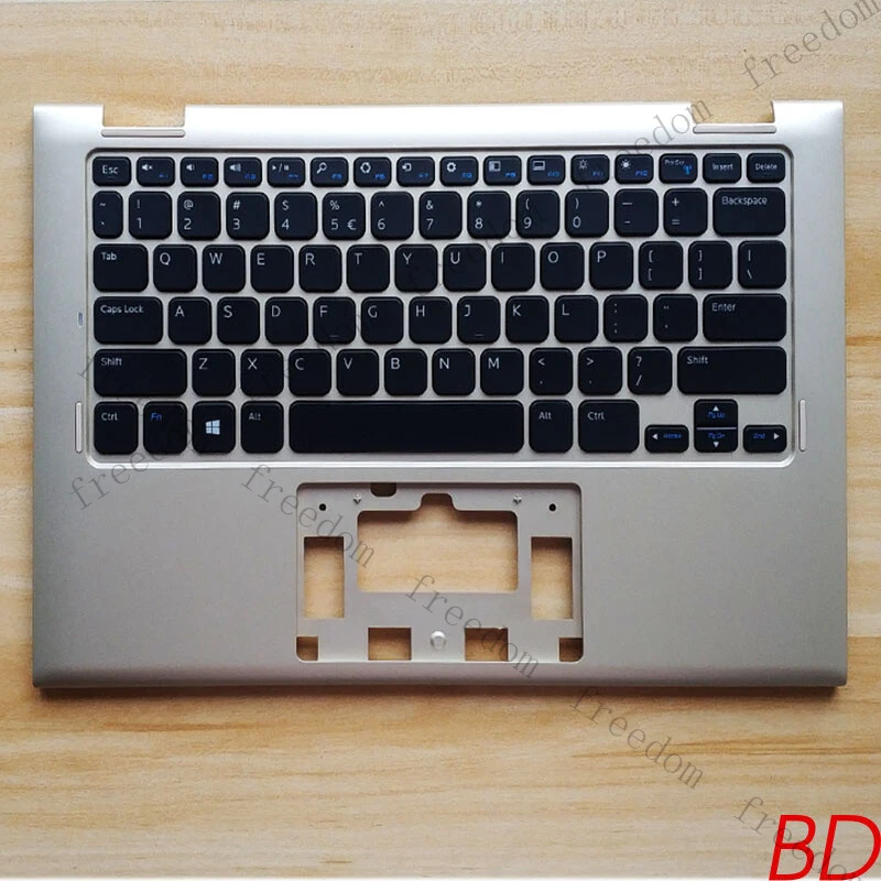 HJY  For Dell Inspiron 11 3147 English Keyboard C shell Gold Palmrest with keyboard