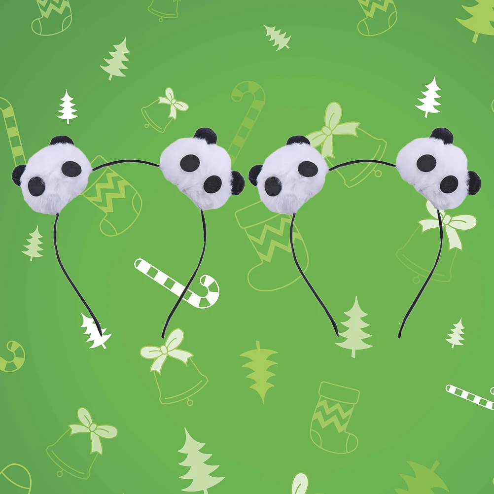 

2pcs Hair Bands Panda Design Creative Headband Adorable Decorative Headdress For Girls Birthday Party Cosplay Costume Masquerade