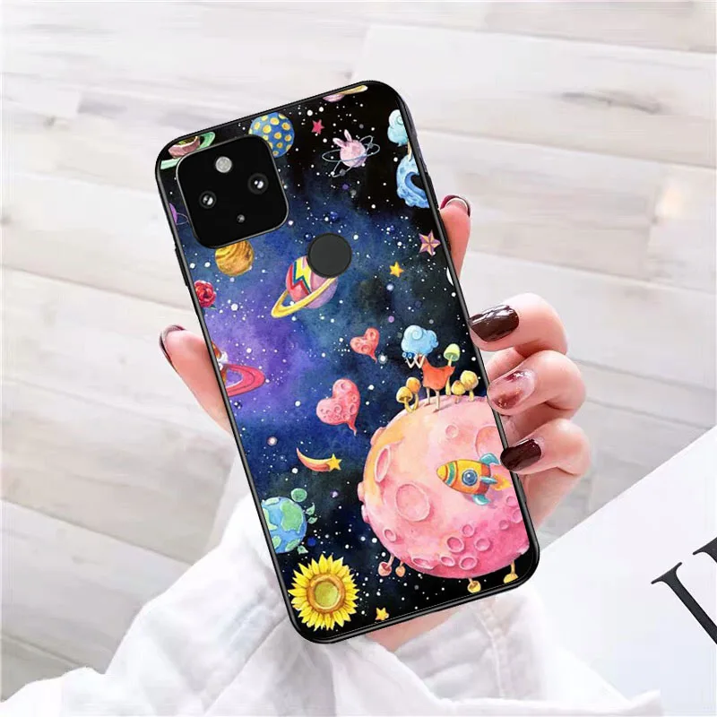 

Moon Stars Space Astronaut Phone Case for Google Pixel 10 9 Pro XL 9A 8 7 6 Pro Pixel 8A 7A 6A Pixel 8 7 6 5