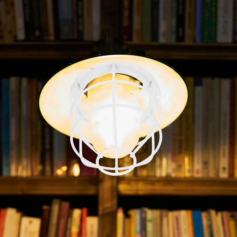 

2pcs Metal Light Bulb Cage Guard Industrial Lamp Shade Protector Universal Fit Wire Cage Cover For Lighting