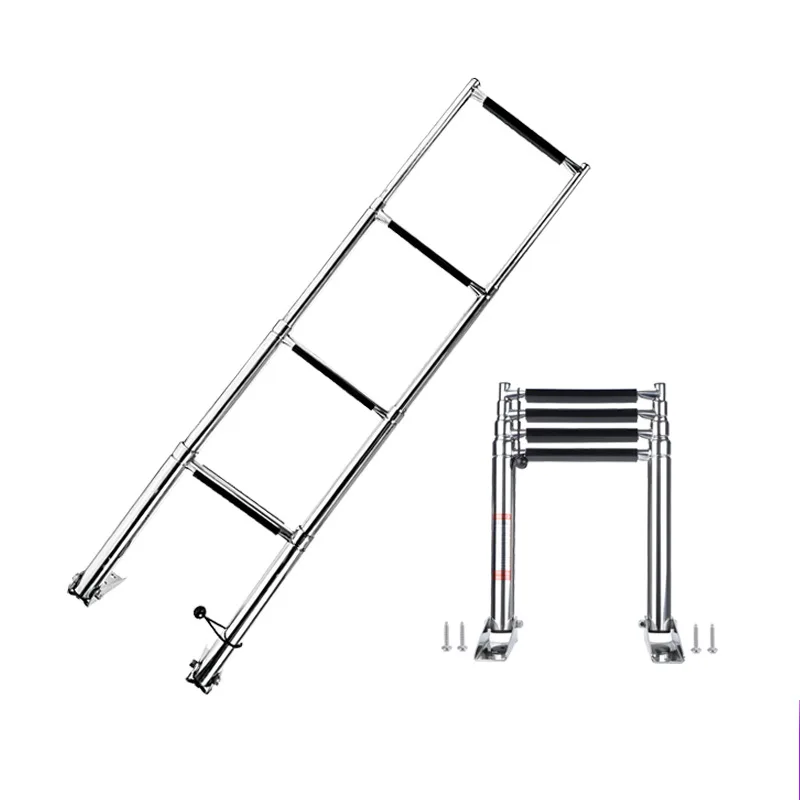 Marine ladder Stainless steel folding four gangway yacht accessories rust-proof marine hardware boarding ladder
