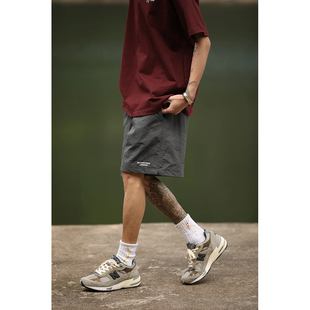 

LH Store Japanese Sle Retro Qui Dry orts Men's Casual Loose Lightweight Breathable Five-Point Sports Pants