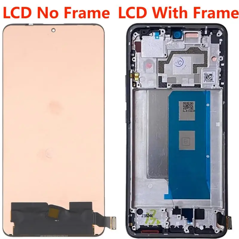 For Xiaomi Poco F5 Pro 23013PC75G LCD Display With Frame Original Poco F5 Pro LCD Touch Screen Assembly Replacement Repair Parts