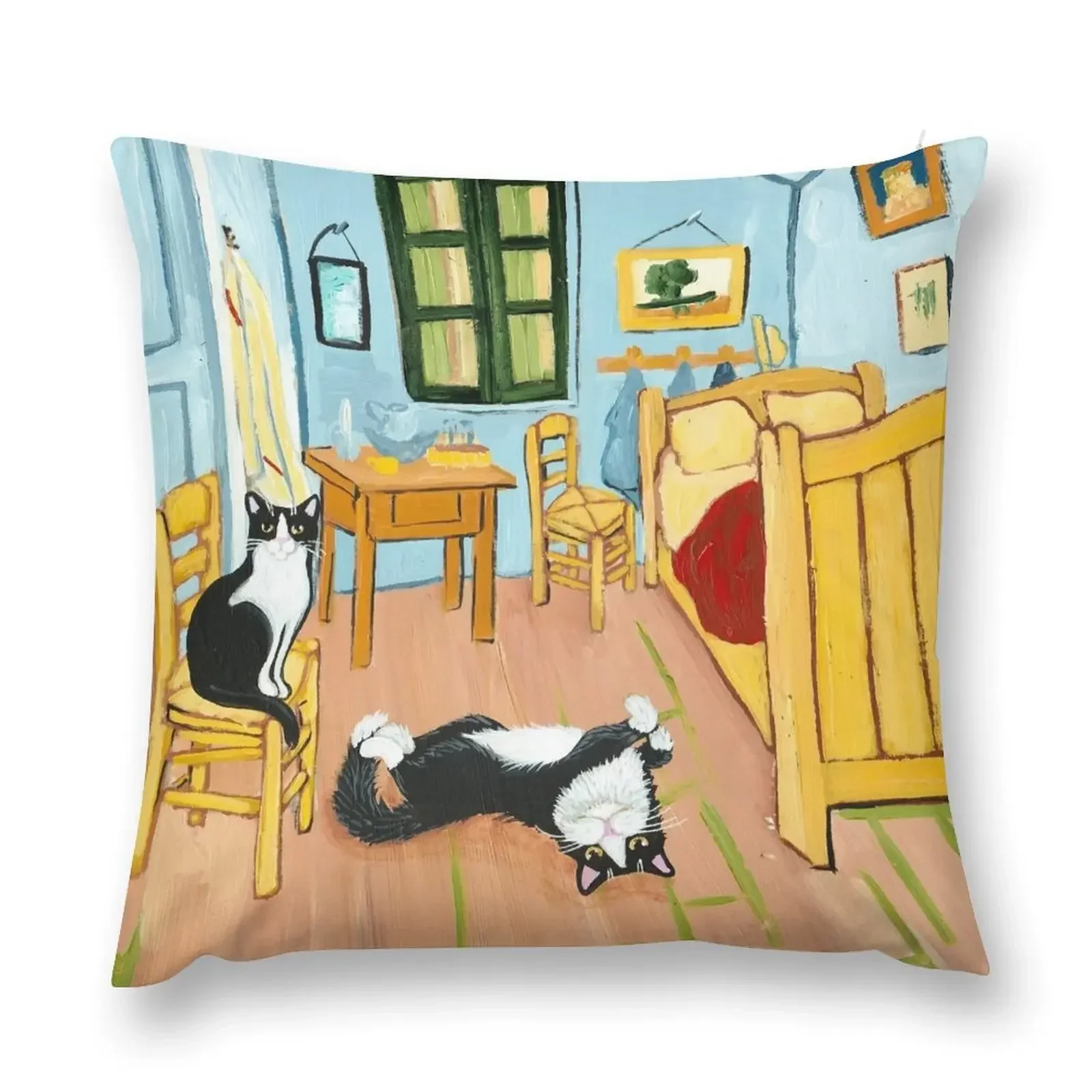 Bedroom in Arles With Cats Throw Pillow Couch Cushions Custom Cushion Photo Sofa Cushions Covers Christmas Pillow Cases pillow