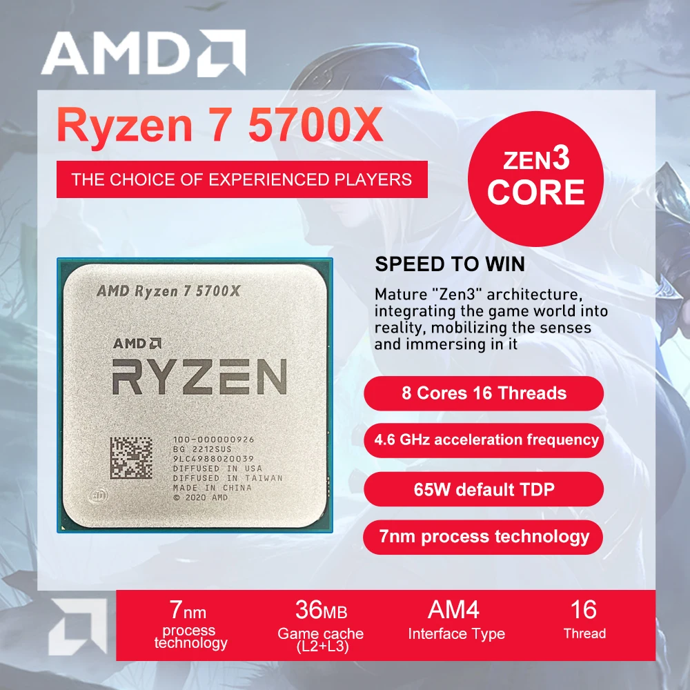 Amd Nieuwe Ryzen 7 5700X R7 5700X Cpu + Asus Tuf B550M Plus Wifi Ii Moederbord AM4 Cpu Processor Micro-Atx B550M 128G 4600 Mhz