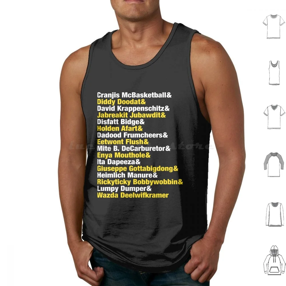 Impractical Jokers Name Game List Tank Tops Vest Sleeveless Impractical Jokers Sal Vulcano Jokers Funny Impractical Q Joe