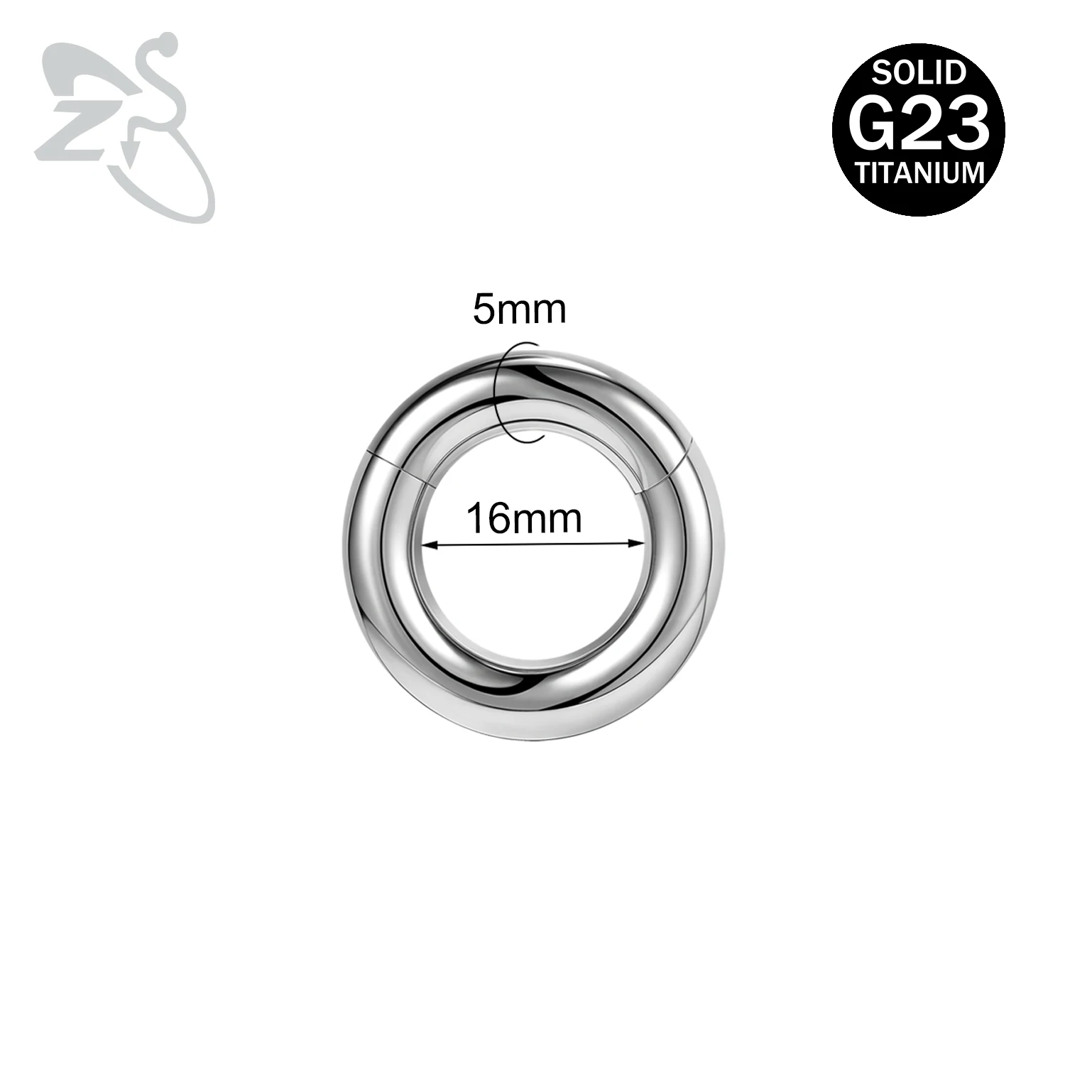 ZS 1PC G23 Titan Creolen für Frauen Silber Überzogene Kreis Ohrring Große Gauge Seputm Nasenring 2/4/6/8/10/12G Punk Ohrring