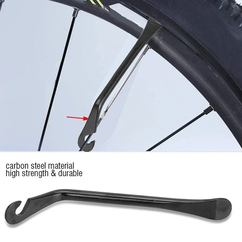 Bike Tire Lever- 3Pcs Portable Bicycle Tire Lever Hardened High Srength Carbon Steel Spoon Bike Tire Repair Tool-ABJQ