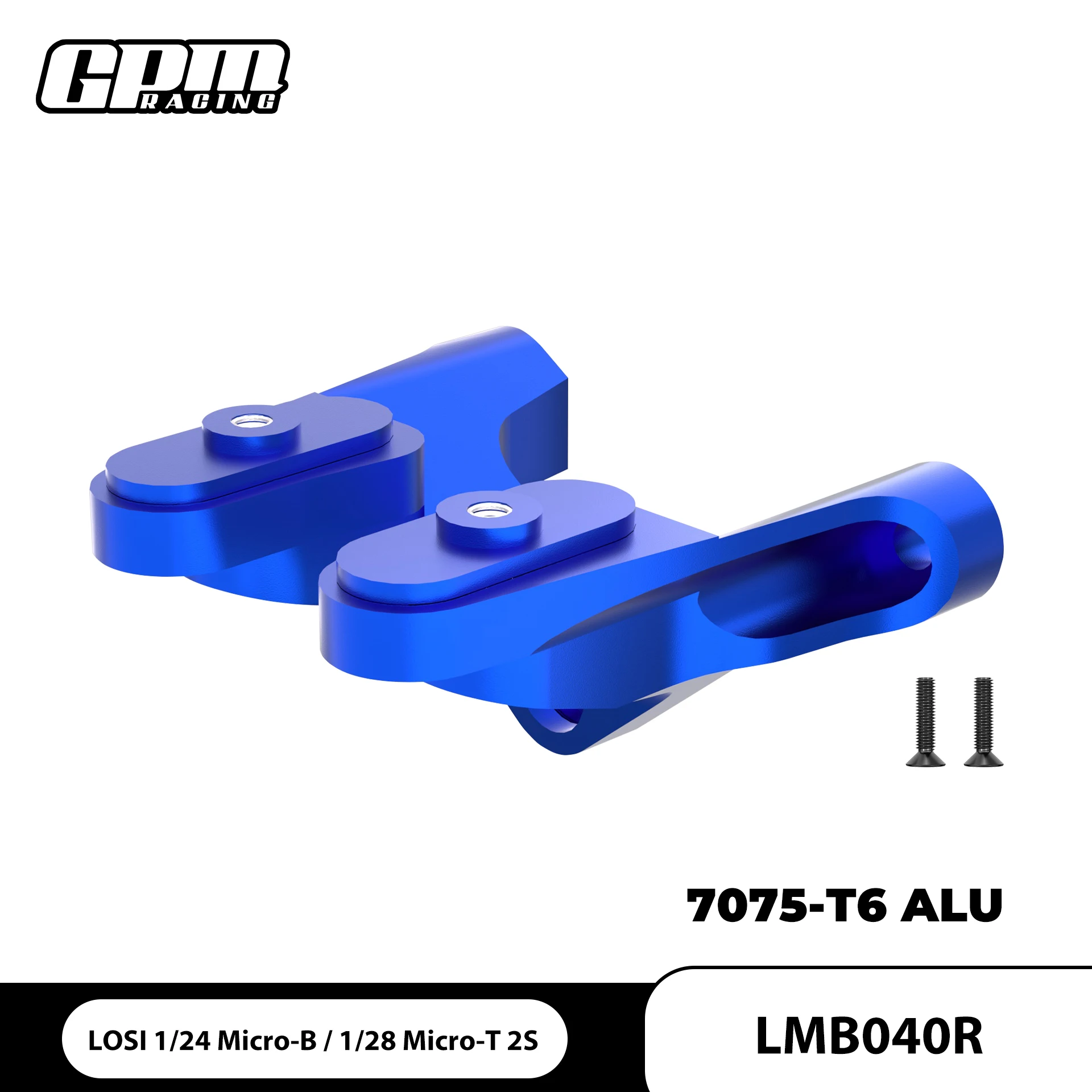 GPM 7075 Alloy Rear Wing Mount For LOSI 1/24 Micro-B / 1/28 Micro-T 2S -LOS-1392