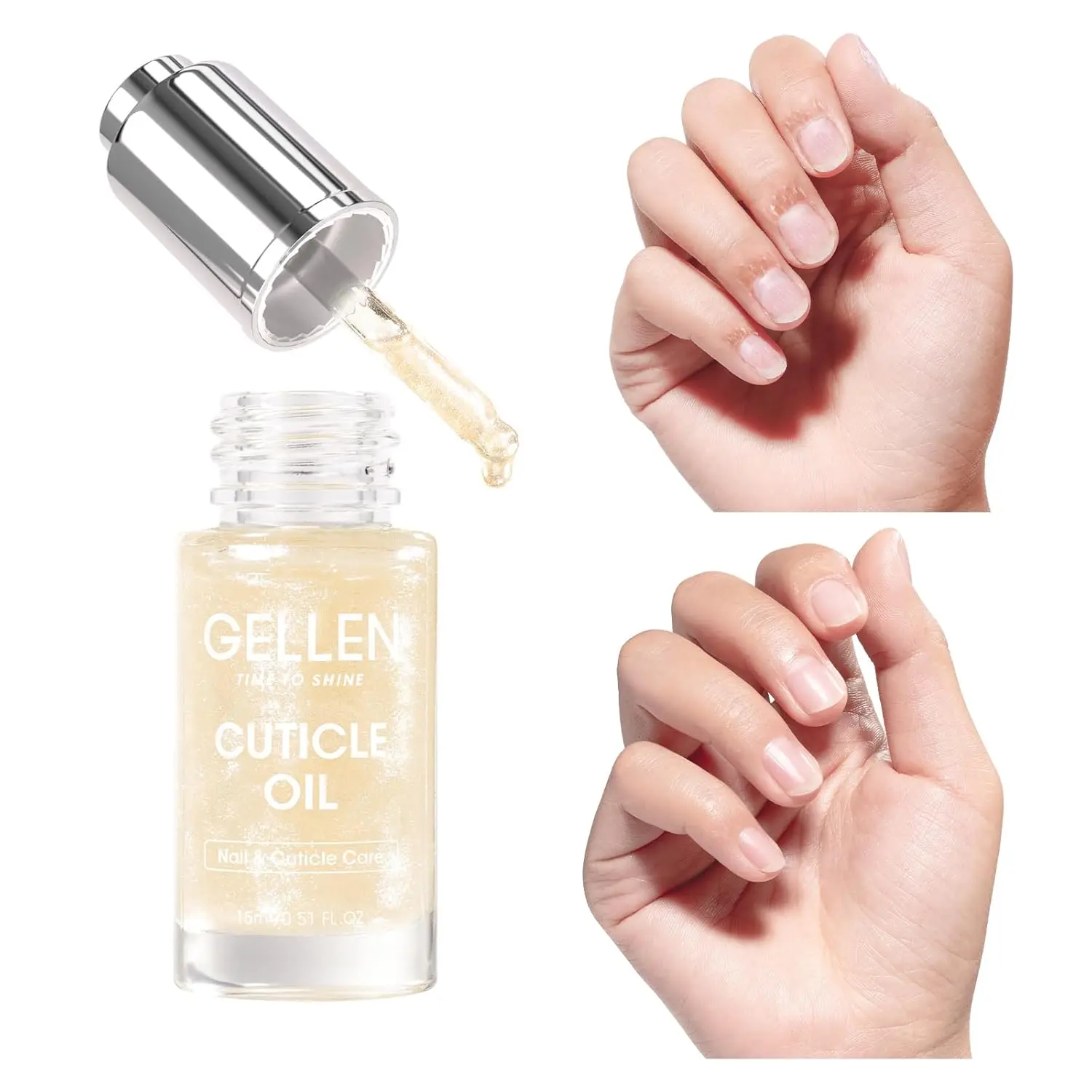 

GELLEN Cuticle Oil Nail Growth Strengthening Treatment Vitamin E Nourishing Hydrating Moisturizing Repair Care for Men Women