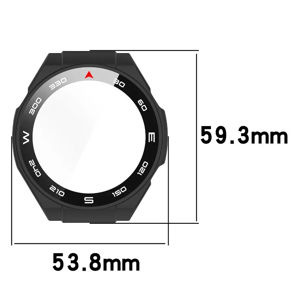 Acessórios capa escudo protetor de tela pc caso temperado + filme para huawei watch ultimate