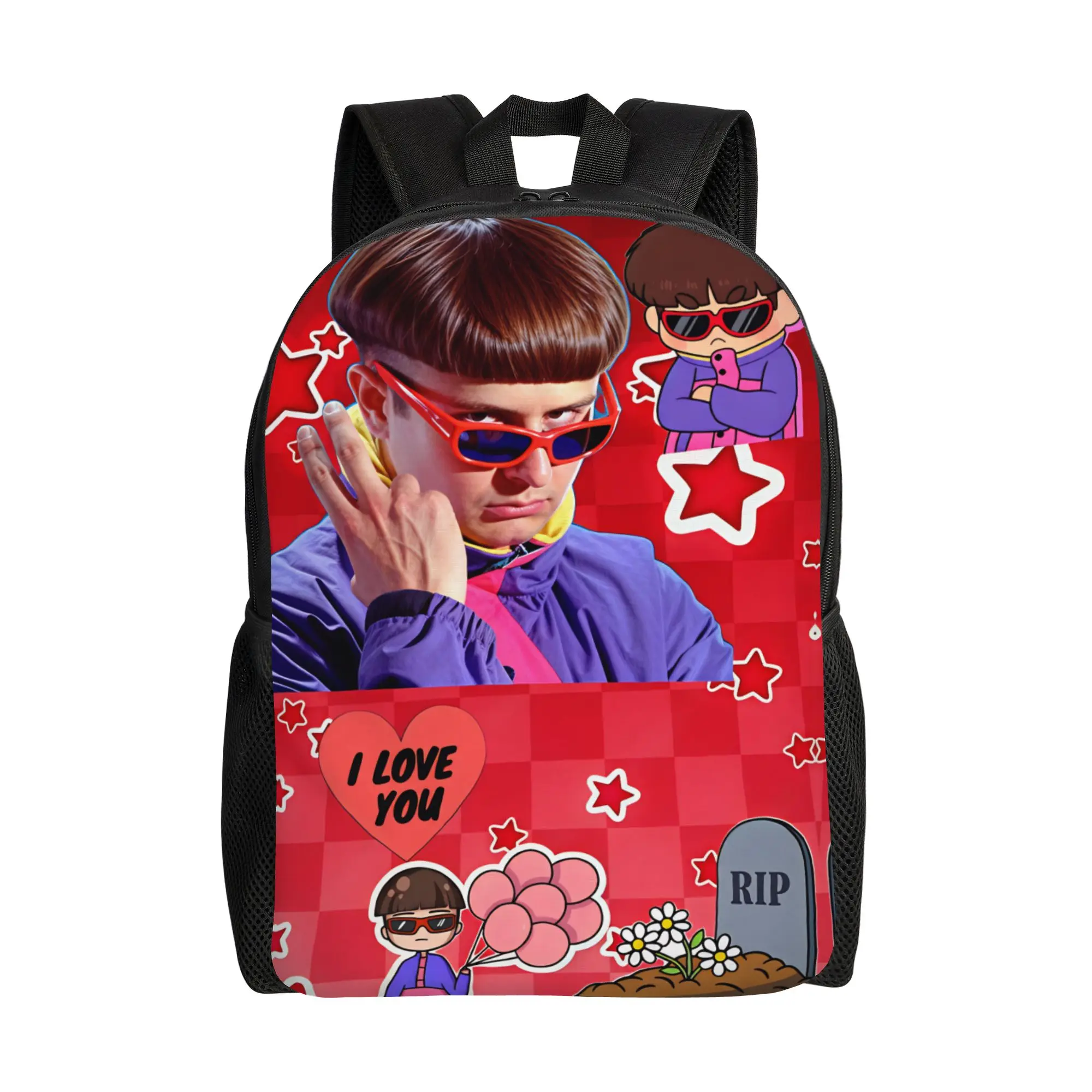 Oliver Tree Cartoon Sticker Mix Backpack  Student Unisex Polyester Travel Backpacks Print Kawaii School Bags Rucksack