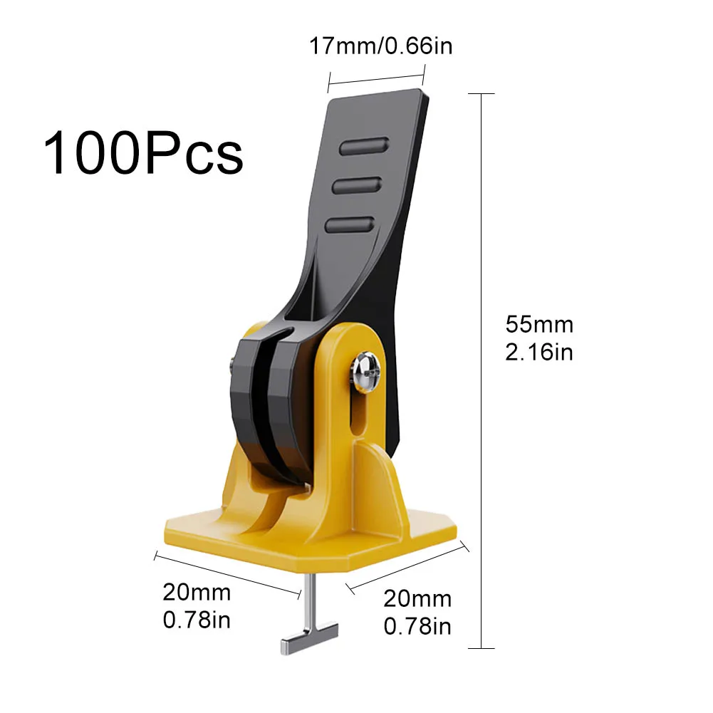 100Pcs sistema di livellamento per piastrelle riutilizzabile distanziatori per livellatori per piastrelle per pavimenti a parete strumenti per la costruzione di piastrelle Anti-Lippage