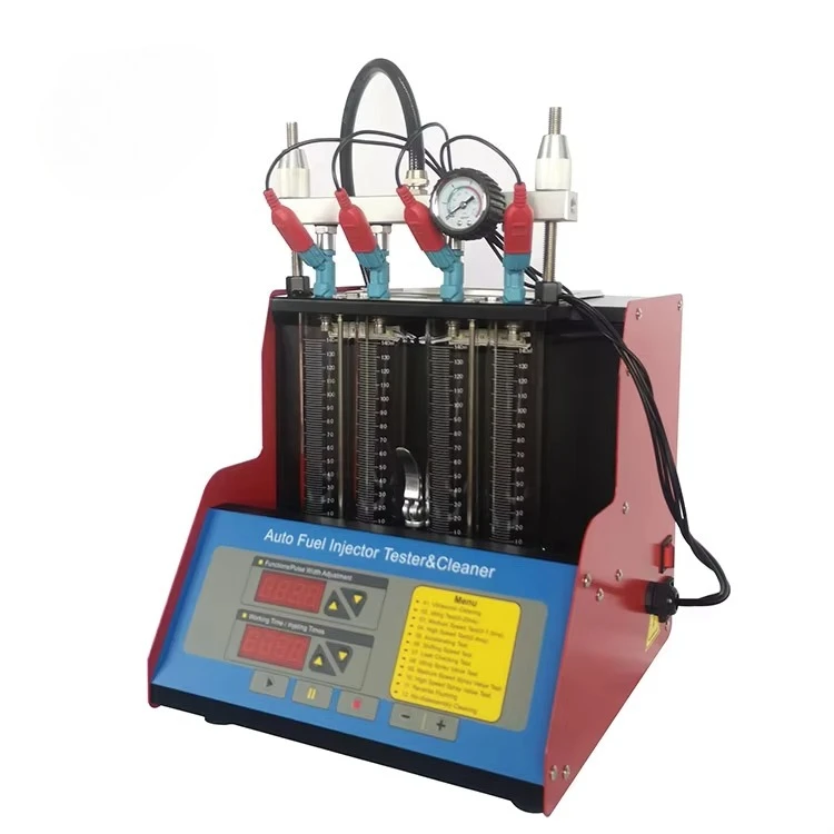 เครื่องมือวินิจฉัยรถยนต์และมอเตอร์ไซค์ เครื่องยนต์เบนซิน 4 สูบ 220V 110V เครื่องทำความสะอาดและทดสอบหัวฉีดแบบอัลตราโซนิก