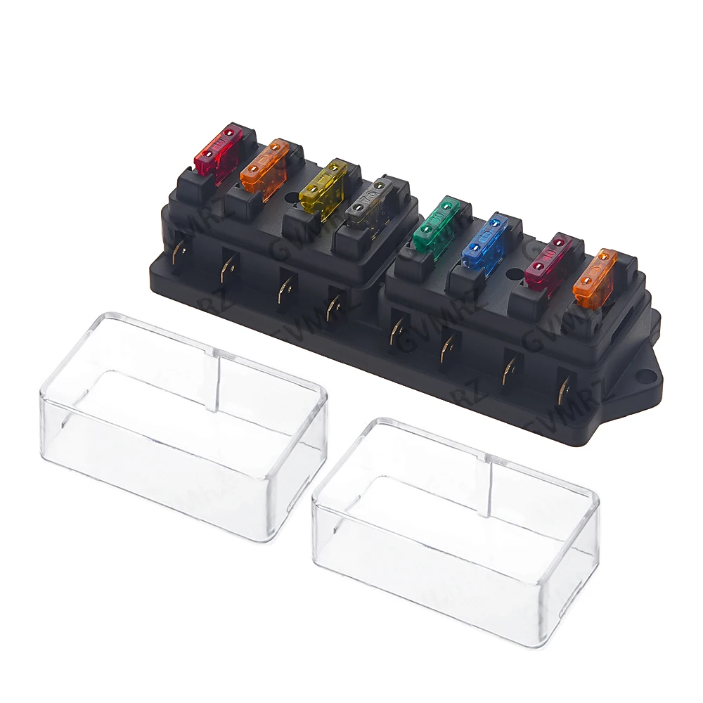 4/6/8/12 12V  Way Car Fuse Holder Car Fuse Box Car Truck Auto Blade Fuse Box with 4/6/8 Fuses for 12V 24V ATO Standard Circuit