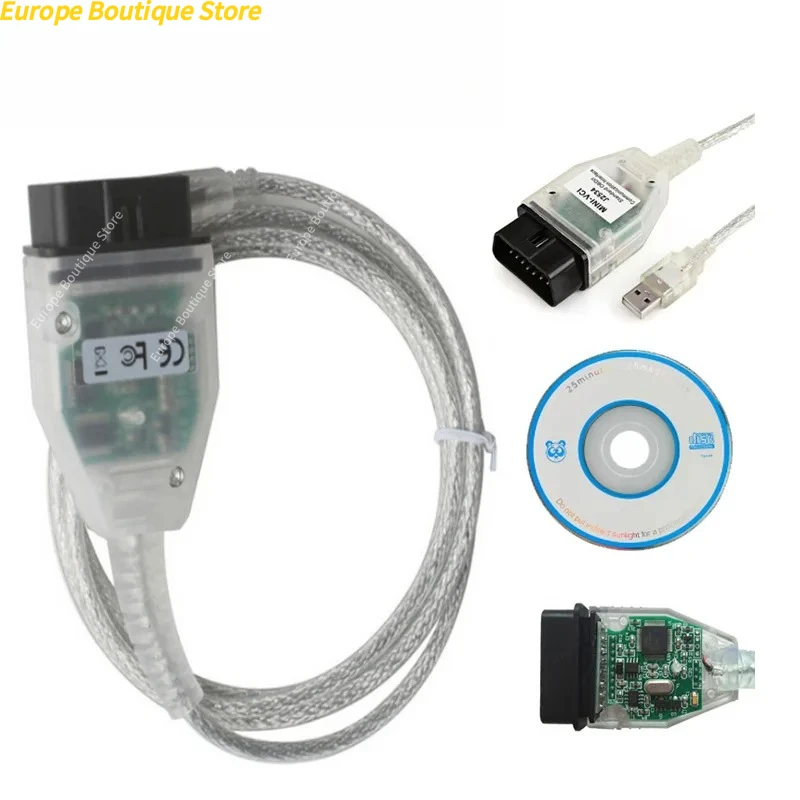 V18.00.008 mini vci FT232RL pour Toyota TIS Techstream pour J2534 mini vci FTDI Scanner automatique OBD2 câble de diagnostic de voiture MINI-VCI