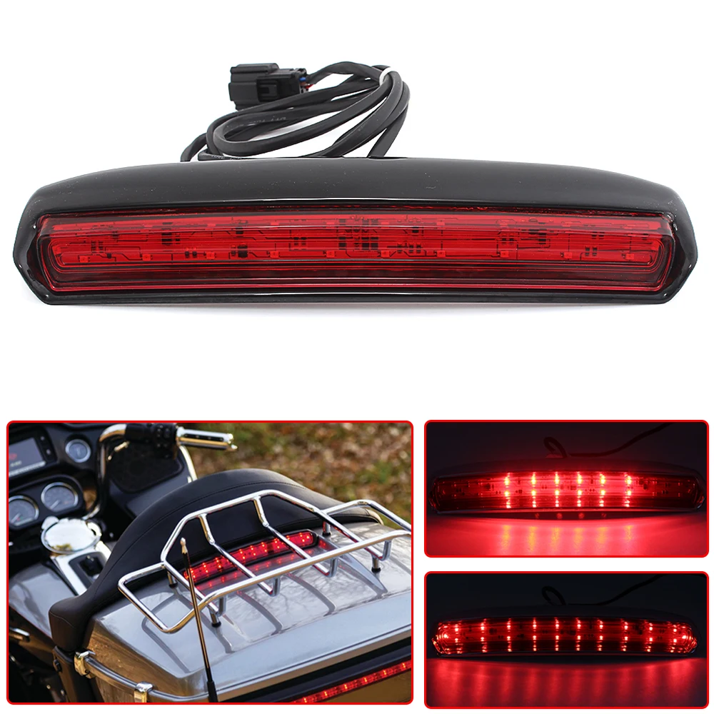 For Harley Electra Road Glide CVO Road King Chopped Tour Pak 2014-Up LED Motorcycle Tour-Pak Cover Light Tail Brake Turn Light