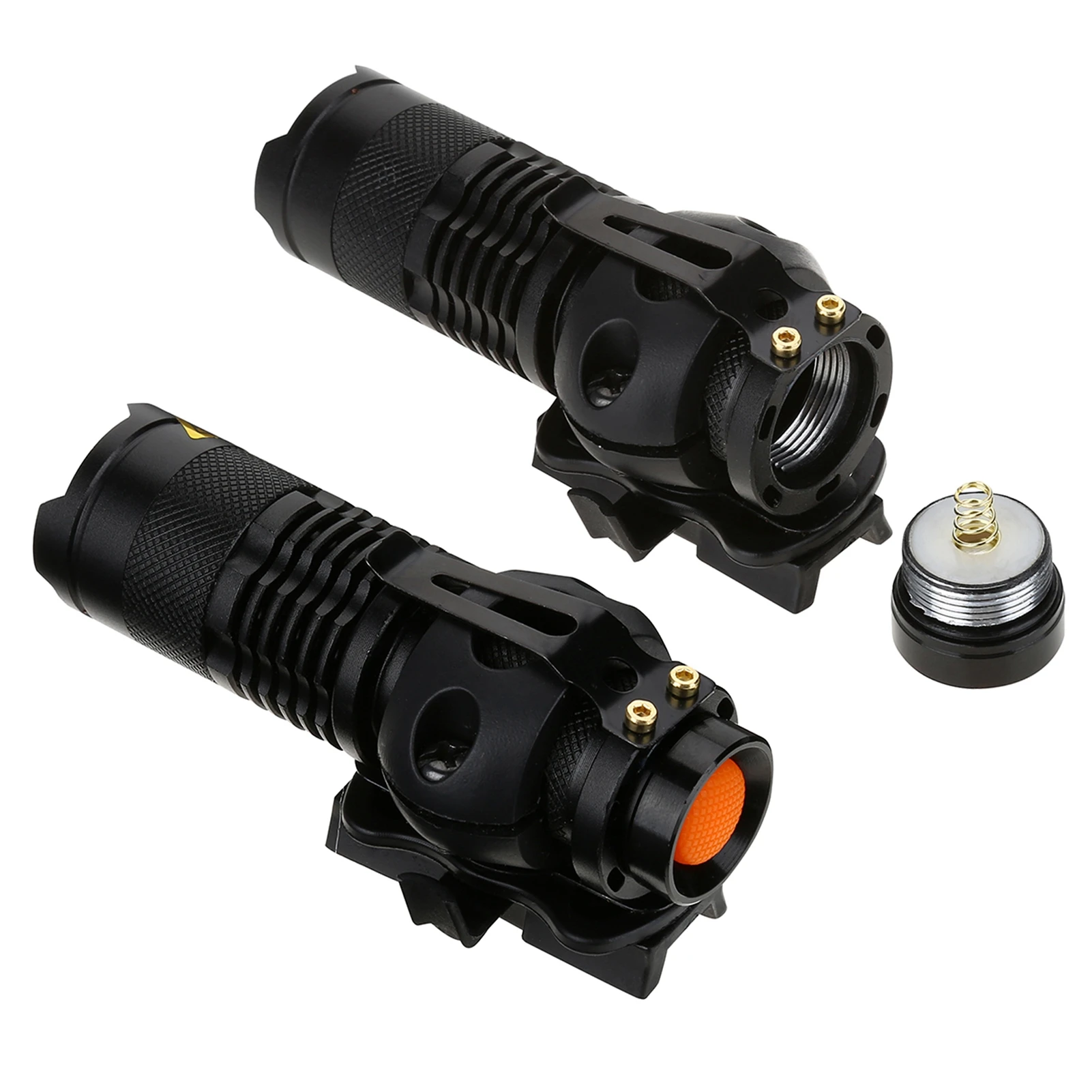 Telescopic Helmet Flashlight Kit, Portable Helmet LED Flashlight with Telescopic Design and Rechargeable Battery for Outdoor