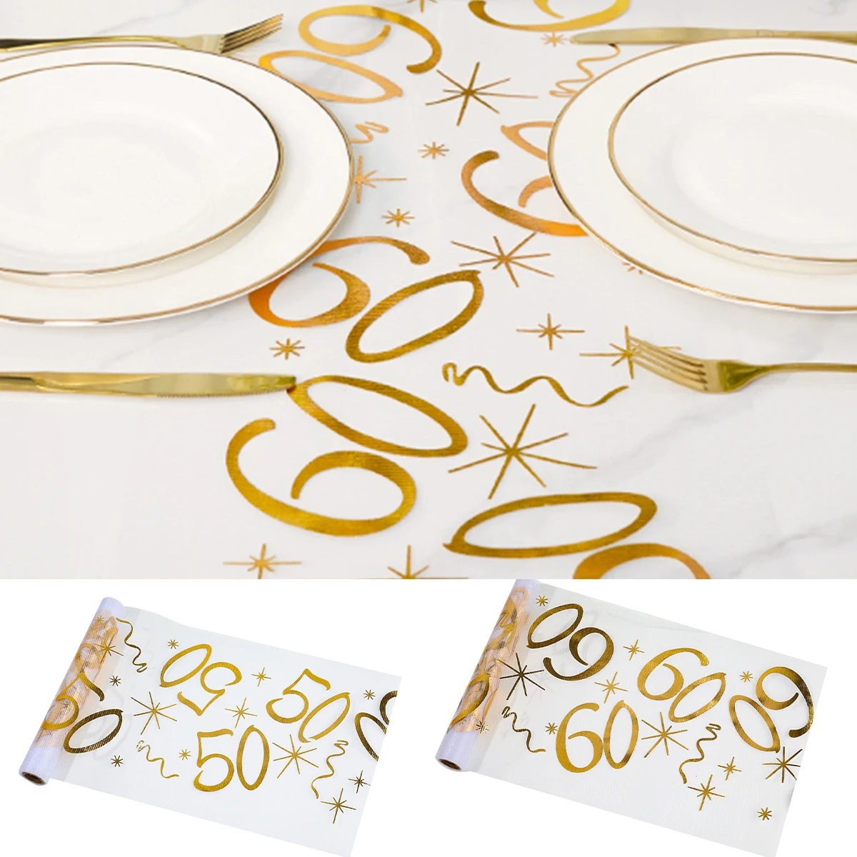 Gold Table Runner 50th 60th Birthday Party Decor Gold Table Runner Party Gold Foil Mesh Gold Silver Sequin Thin Roll Table Decor