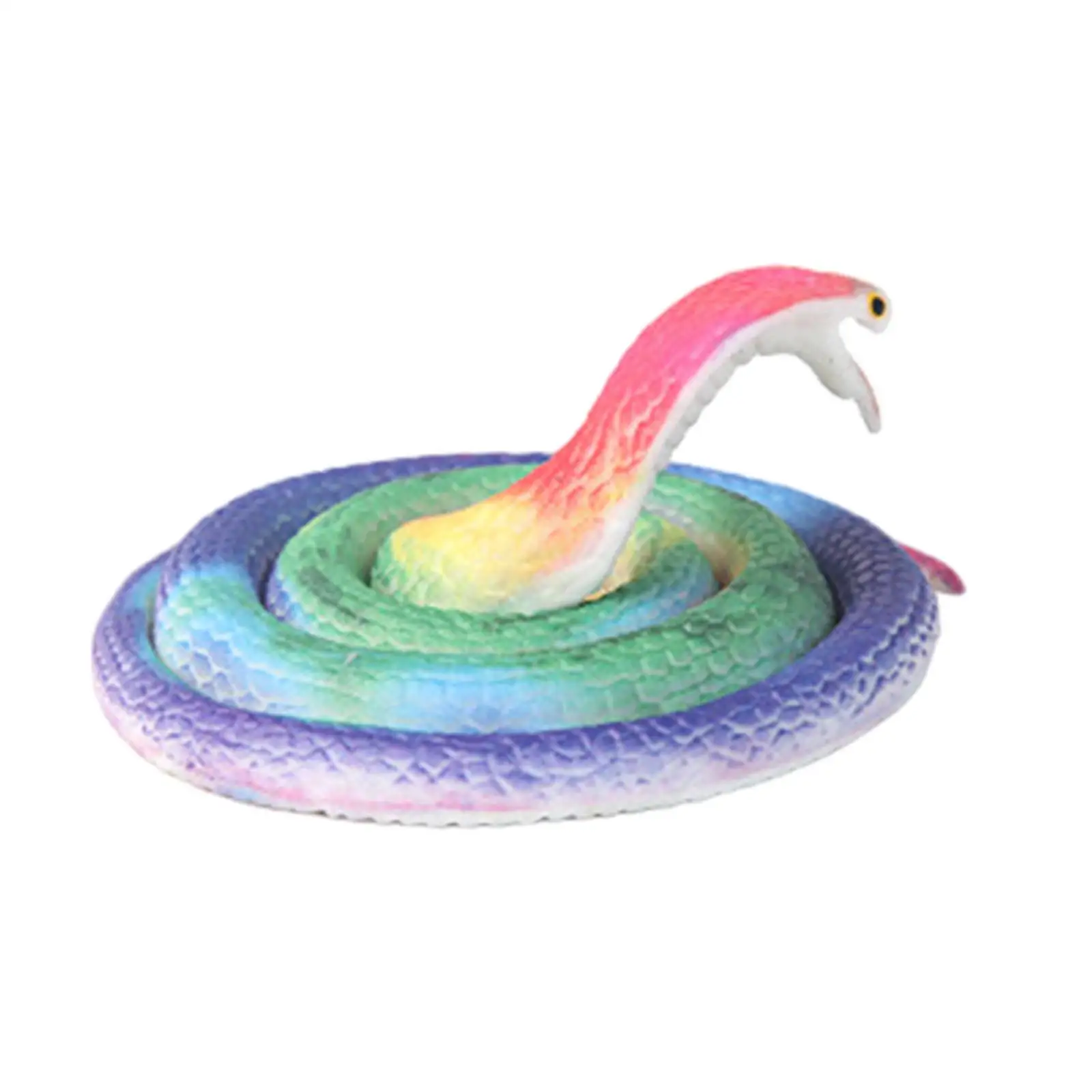 Soft Rubber Snake Figure Realistic Wildlife Animal Statue Teaching Aids